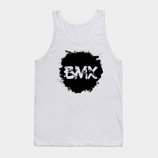 Grunge BMX Splatter for Men Women Kids & Bike Riders Tank Top by Vermilion Seas